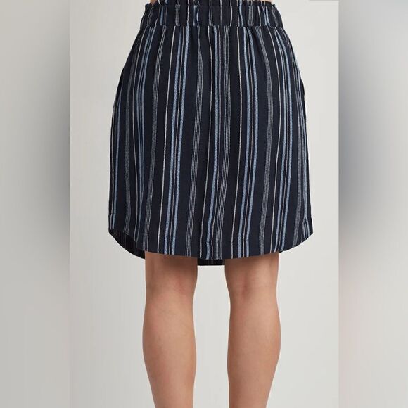 Ellen Tracy LINEN BLEND PAPERBAG WAIST SKIRT - Picture 1 of 8